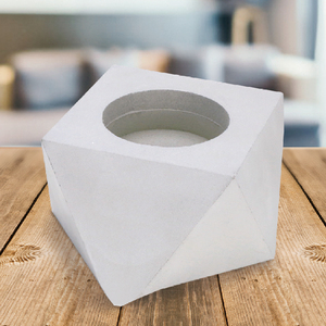 เชิงเทียนคอนกรีตทรงสี่เหลี่ยม ตกแต่งบ้านแบบ DIY เป็นมิตรกับสิ่งแวดล้อม - Product Image 4