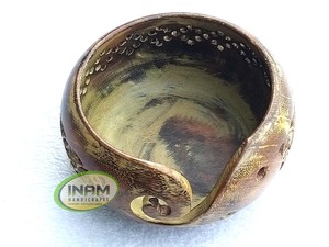 ชามเส้นด้ายไม้มากกับการออกแบบที่เป็นของแข็งที่ทำด้วยมือ - Product Image 4