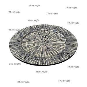 Assiette de présentation ronde en bois et en bois de chêne de qualité supérieure pour la maison, l'hôtel et les mariages - Product Image 3