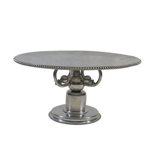Soporte para Pastel de Aluminio con Acabado Niquelado para Fiestas de Lujo, Soporte Decorativo de Metal para Mesa de Fiestas de Lujo - Product Image 1