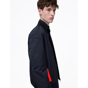 Chaqueta Bomber de Invierno para Hombre, con Logotipo Personalizado, Delgada, de Piel de Oveja Negra, con Cierre de Cremallera, Elegante, Casual, para Exteriores, Ecológica - Product Image 3