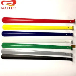 58cm Extra Long Metal Shoehorn with with Comfort Grip,coloful red yellow blue white green black metal shoe horn