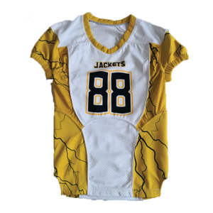 Venta de rebajas Sublimado Fútbol americano Jersey Uniformes Estilo clásico Transpirable Tallas grandes Mangas cortas-Servicio OEM - Product Image 5