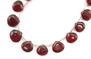 15 Pieces Natural <b>Red</b> Garnet Gemstone Smooth Heart Shape January Birthstone High Quality <b>Beads</b> Jewelry - Product Image 2