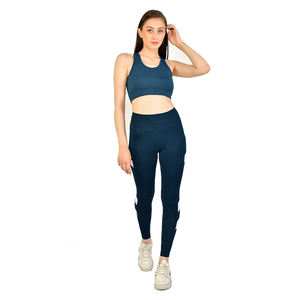 Vente en gros de legging taille haute en nylon spandex personnalisé pour femmes vêtements de fitness leggings athlétiques push-up noirs pantalons de yoga avec poche - Product Image 6