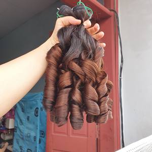 Cheveux rebondissants super doublement étirés, 100% paquets de cheveux humains vietnamiens et perruques Remy Extensions de cheveux - Product Image 4