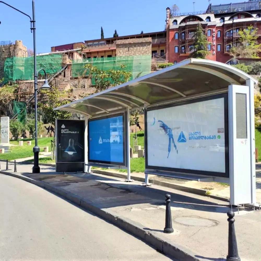 New Big Premium Bus Shelter Werbung Bus haltestelle Shelter mit Light box Kiosk Neu
