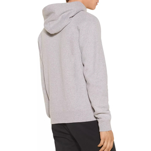 Sudadera con capucha para hombre, diseño gráfico, algodón oscuro transpirable, con logotipo personalizado del fabricante, estampado gris. - Product Image 4