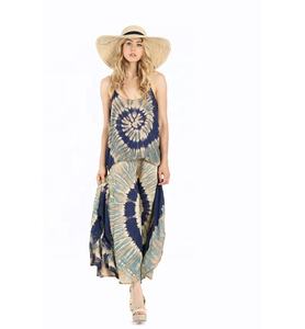 ชุดเดรสยาวชายหาดของผู้หญิงชุดเอี๊ยมชายหาดผ้าเรยอนมัดย้อมล่าสุด2024 - Product Image 2