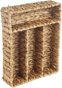 Best Choice Water Hyacinth Cane <b>Kitchen</b> Cutlery Basket Caddy With Holder From Vietnam - Product Image 2