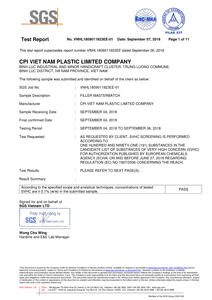 Vietnam 60% Carbonato de calcio PE Relleno Masterbatch LLDPE Material virgen Película soplada Reemplazo de grado Aplicaciones de plástico - Product Image 4