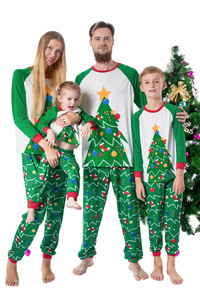 Wholesale <b>Unisex</b> <b>Christmas</b> print suit Family Long sleeved <b>christmas</b> <b>pajamas</b> Sets Sleeping set - Product Image 2