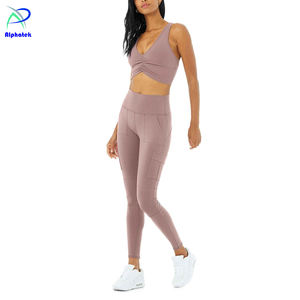 Meilleure qualité 100% sur mesure XXL taille femmes Gym sport soutien-gorge Shorts ensemble Sexy réversible respirant élastique solide motif personnalisé - Product Image 2