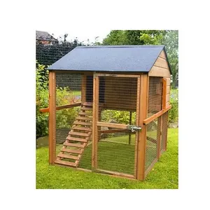Wholesale Wooden And Wire Dog House For Outdoor And Indoor Use Customized Size Pet Dog Cat House In Bulk