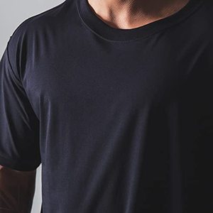 2025 Heavy 100% algodón gimnasio oversize Hombre negro oversize camiseta microfibra - Product Image 3