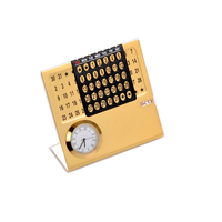 Calendrier de table personnalisé tendance au design haut de gamme calendrier d'impression calendrier de bureau en métal personnalisé pour la décoration de table de bureau