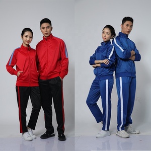 Trajes deportivos unisex hechos a medida de súper calidad al mejor precio con cuello alto y franja lateral tipo moda con cremallera - Product Image 2