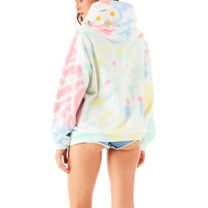 บริการ OEM ผู้หญิงมาใหม่ที่มีคุณภาพสูงมัดย้อมเสื้อฮู้ดสวมหัว - Product Image 1