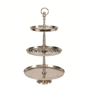 Copper Finishing Round Shape <b>3</b> <b>Tier</b> <b>Cake</b> <b>Stand</b> For Wedding Party Tabletop Birthday <b>Cake</b> Serving Folding <b>Cake</b> <b>Stand</b> Stylish - Product Image 5