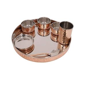 Ensemble de thali en laiton de qualité supérieure, taille et forme personnalisées, vaisselle de service, ensemble de thali - Product Image 3