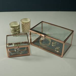 <b>Personalised</b> glass panel jewellery <b>box</b> - Product Image 1