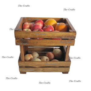 Panier de fruits et légumes en bois en vrac pour paniers de rangement pour vaisselle et ustensiles de cuisine de la plus grande qualité - Product Image 5