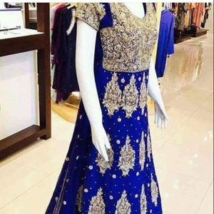 FLOOR LENGTH PARTY WEAR EMBELLISH EMBROIDERY WITH CRYSTAL GLASS BEADS,DABKA,WORK for Party-WEAR/WEDDING@ 2022 - Product Image 1