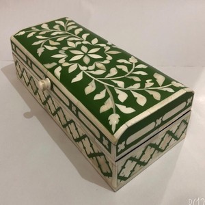 Incrustación de hueso con carcasa cuadrada, caja Rectangular de resina con diseño Floral, forma Rectangular, calidad Premium - Product Image 4