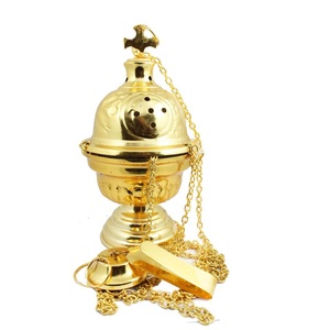 Conjunto de suministros de iglesia de latón, colgante, thurible - Product Image 1
