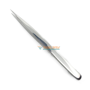 TEEJAY ELT-411 แหนบปลายแหลมสแตนเลสขัดเงาโครเมียม ขนาด 14 ซม. แบบตรง จับถนัดมือ ปลายละเอียด - Product Image 1