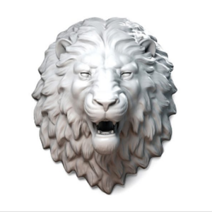 Estatua de Cabeza de <span class=keywords><strong>León</strong></span> de Fibra de Vidrio para Montar en la Pared, Escultura de Resina, Decoración para el Hogar, Pared, Balcón - Product Image 1