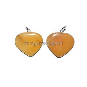 จี้หินหัวใจควอตซ์สีทอง - Product Image 2