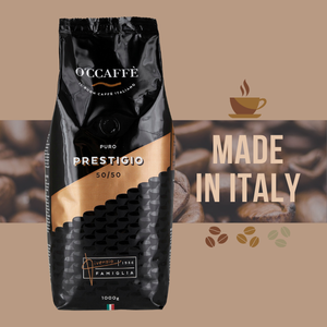 Granos de café Espresso italianos para la exportación, granos de café hechos en Italia, o'caffe, 1Kg, 50% Arábica y 50% - Product Image 4