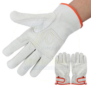 Gants de conduite en cuir de vachette, gants de sécurité de haute qualité, poignée droite pour le pouce, confortables, antidérapants, anti-impact, anti-chaleur - Product Image 2