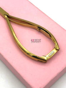 High Quality Gold Plasma Cuticle Nail Nipper for Nails Stainless Steel Wholesale Price Best Quality Nail Nipper Custom logo Tool - Product Image 5