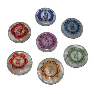 Get Best Value of Crystal Quartz Color Symbol Chakra Set : Crystal Quartz Color Symbol Chakra Set for Sale - Product Image 1