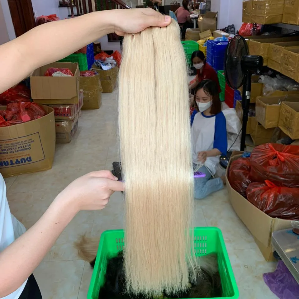 Top Quality Machine Double Weft 100% human hair Vietnamese bundles hair vendor jen 02 basic color virgin hair affordable price
