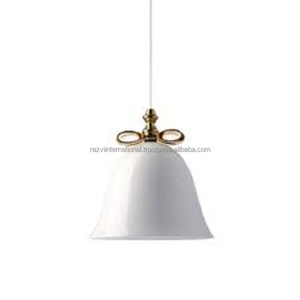 White Powder Coated Decorative Iron Rope Handle <b>Christmas</b> Bells <b>Christmas</b> Decorations - Product Image 3