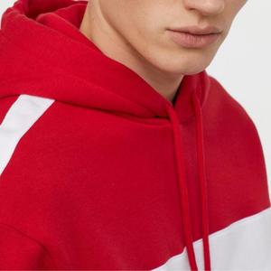 High Quality Custom Cotton Fleece Gym Fitted Pullover Hoodie Men Multi Color Block Hoodie - Product Image 4
