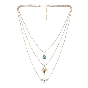 New Arrival High Quality Antique <b>Copper</b> Plated Zinc Alloy Emotion Statement Necklace Multi-Layer Imitation Pearls Trendy Claw - Product Image 1