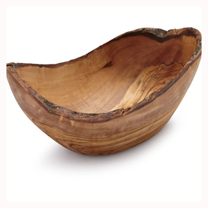 Royal Look Decoración de mesa Galletas Cuenco para servir Forma de barco Hotel Catering Uso Acabado de nogal Cuencos de madera Chino - Product Image 1