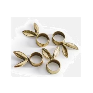 Anillo de latón con estampado de logotipo personalizado, servilletas chapadas en plata de tortuga, Estilo vintage, elegante, venta al por mayor - Product Image 4