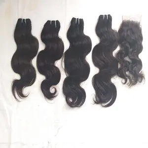 Lowest Prices Hair Body Wave 10a Raw Indian Temple 100% Human Hair Body Wave Curly manufacture in India