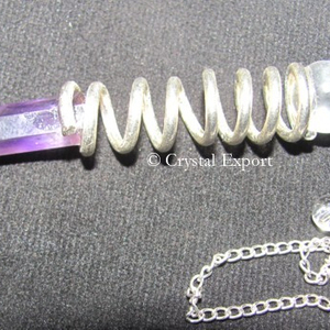 Get Online Amethyst Spiral Pendulums : Amethyst Spiral Pendulums for Sale - Product Image 1