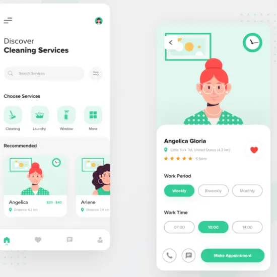 Top Cleaning Services Buchung App | Mobile/IOS Buchung App