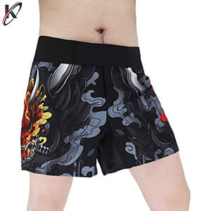 Pantalones cortos de MMA personalizados para entrenamiento y agarre, ropa de artes marciales específica con diseño de sublimación propio con ajuste elástico - Product Image 4
