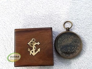 Best Quality Nautical Marine Compass with Shisham <b>Wood</b> Box - Product Image 6
