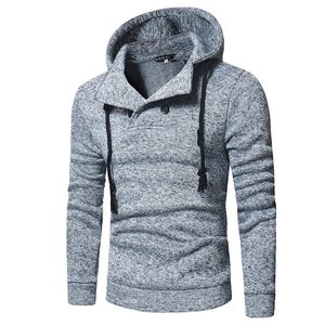 Sudaderas con Capucha de Otoño para Hombre, 100% Algodón, Bordadas, Sólidas, de Alta Calidad, 2021 - Product Image 3