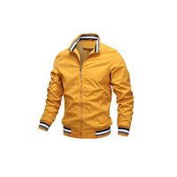 Blouson Bomber Homme Automne Hiver, Design Brodé Patchwork, Grande Taille, Longue Fermeture Éclair