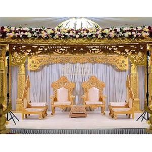 Wedding Wooden Carved Vidhi <b>Chairs</b> for Bride Groom Heavy Wooden Carved Wedding Mandap <b>Chairs</b> Traditional Wedding Mandap <b>Chairs</b> - Product Image 1